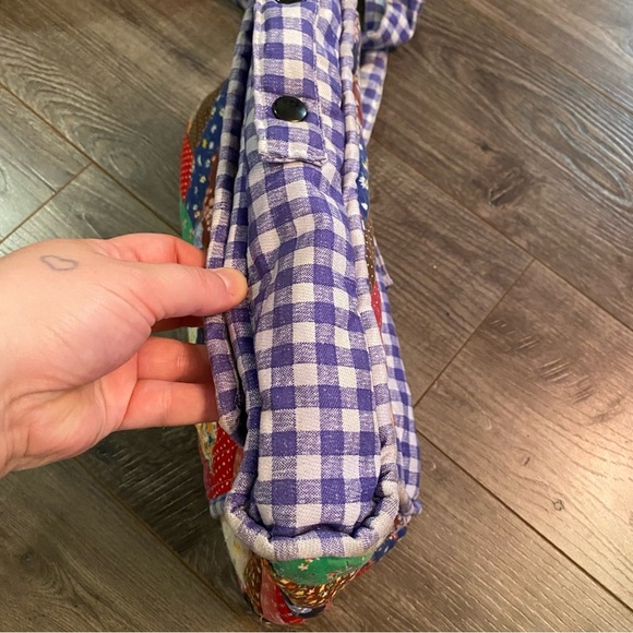 Vintage Quilted bag handmade patchwork - Picture 4 of 16